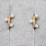 Tri pearl hoops